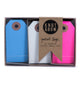 Package of 30 paper parcel gift tags in a trio of blue and pink colors