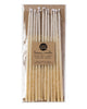 Package of 12 tall hand-dipped yellow beeswax birthday candles with ombré effect